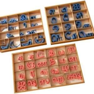 Large movable Tamil alphabet cut-outs